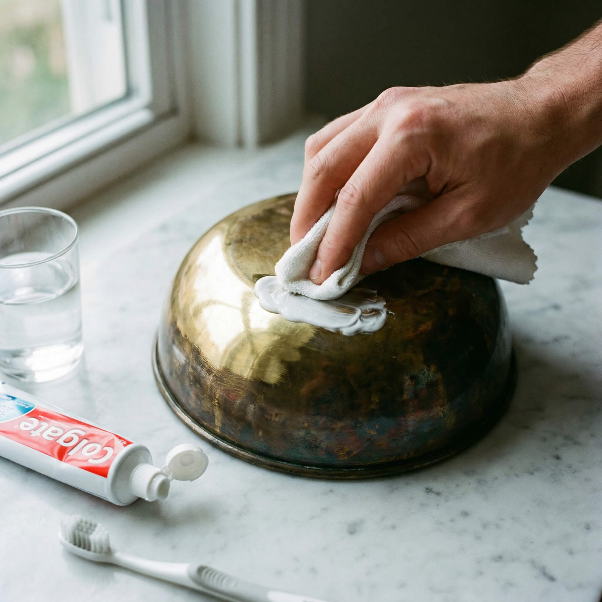 Nettoyer du laiton avec du dentifrice