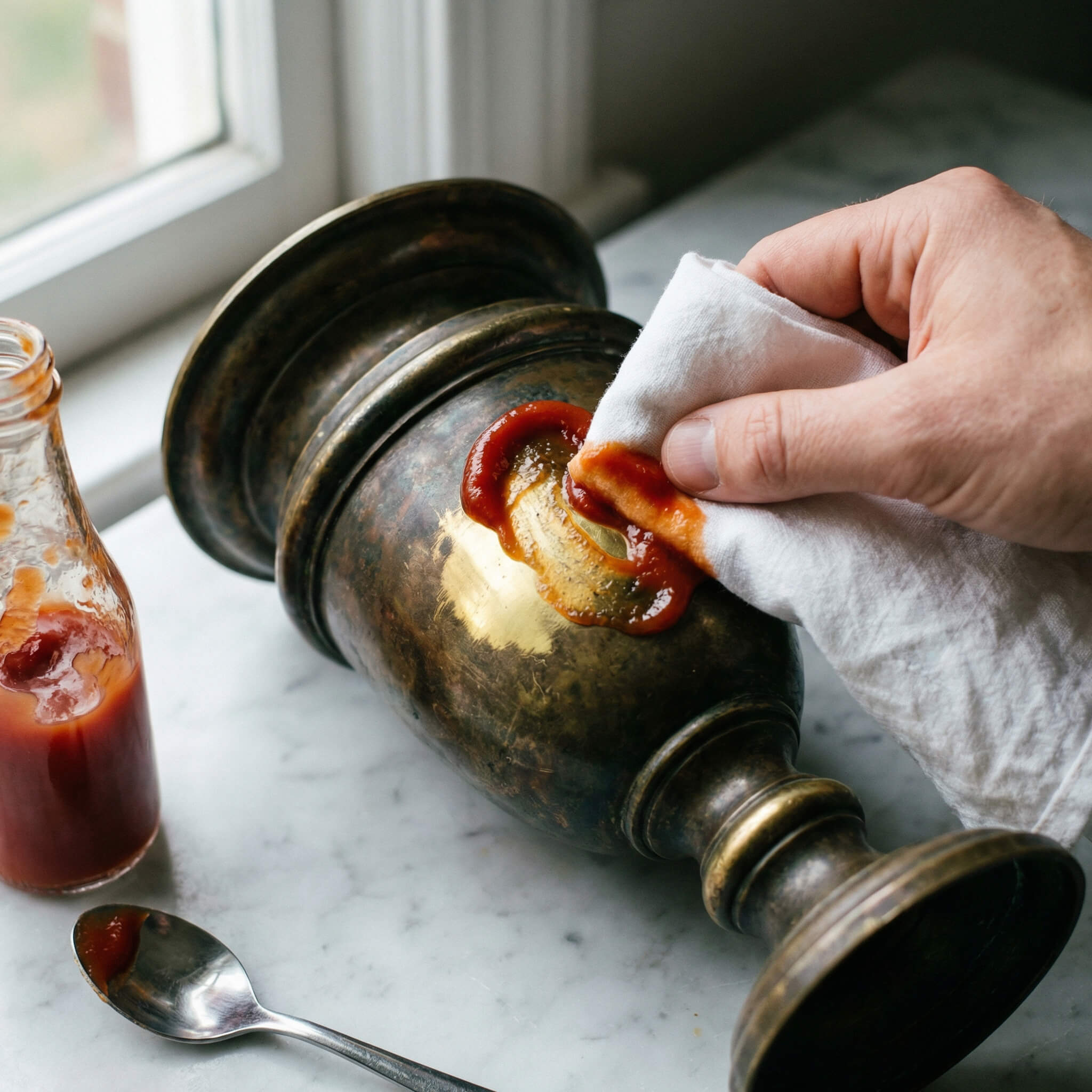 Nettoyer du laiton avec du ketchup