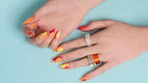 hands nail art design
