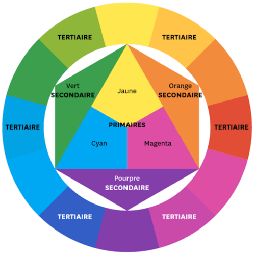 cercle chromatique pour analyser couleurs coiffure