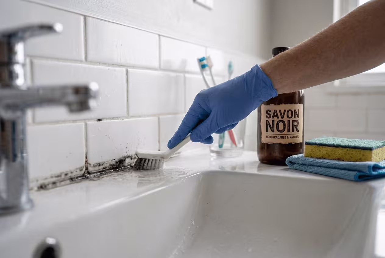 enlever moisissure joint silicone