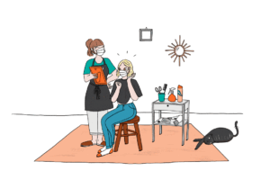 une coupe cheveux pendant le confinement