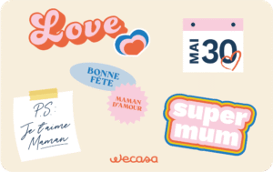 cadeau pour la fête des mères, ruban fuchsia