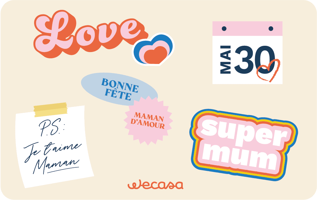 cadeau pour la fête des mères, ruban fuchsia