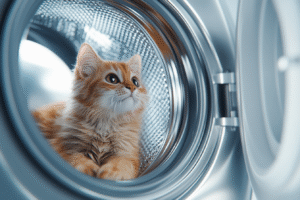 Chat se prélassant sur un tapis