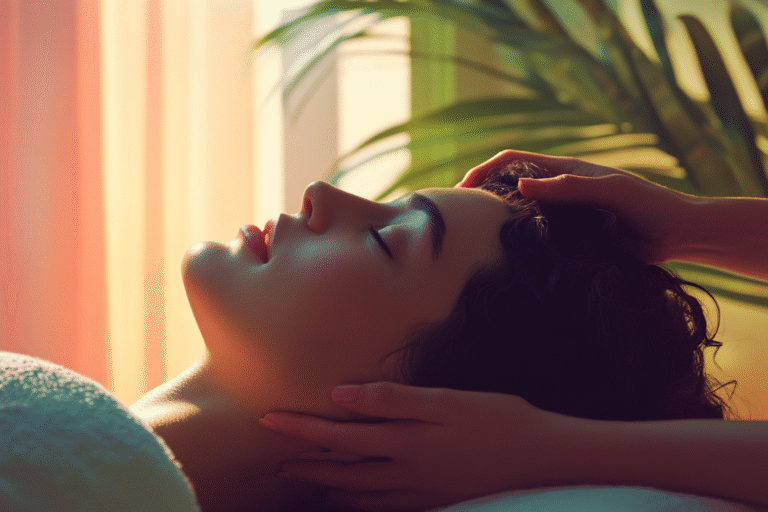 massage du cuir chevelu