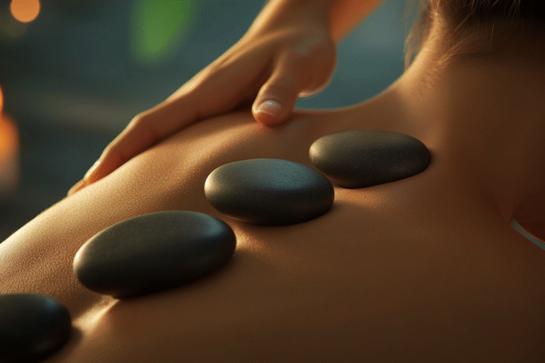 bienfaits du massage aux pierres chaudes
