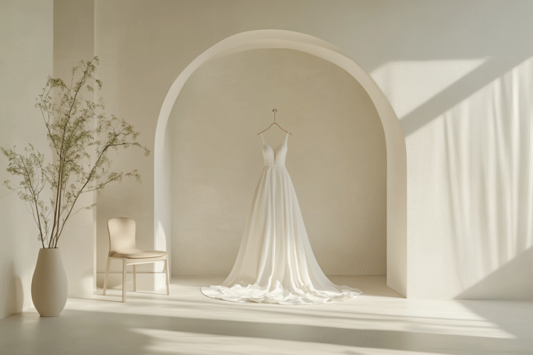 coiffure de mariée cheveux ondulés et couronne de fleurs