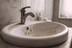 nettoyer un lavabo en marbre