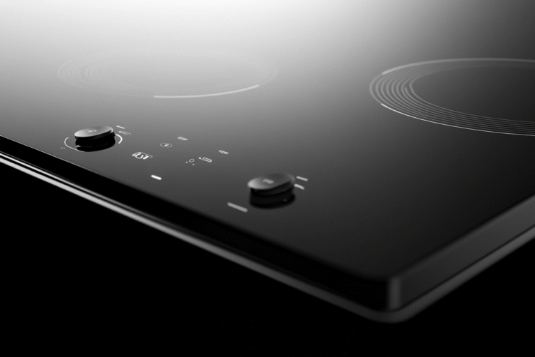 Des produits de nettoyage et du citron à côté d'une plaque de cuisson.