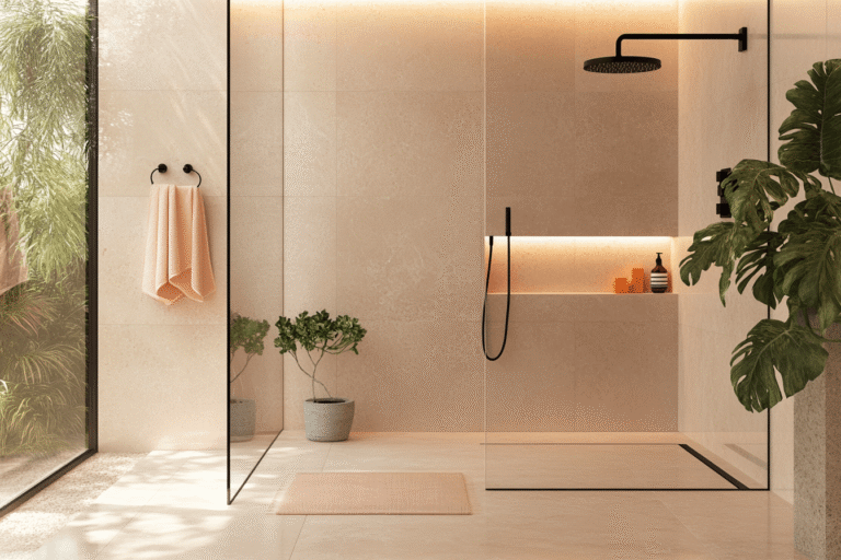 Visuel d'une douche italienne propre