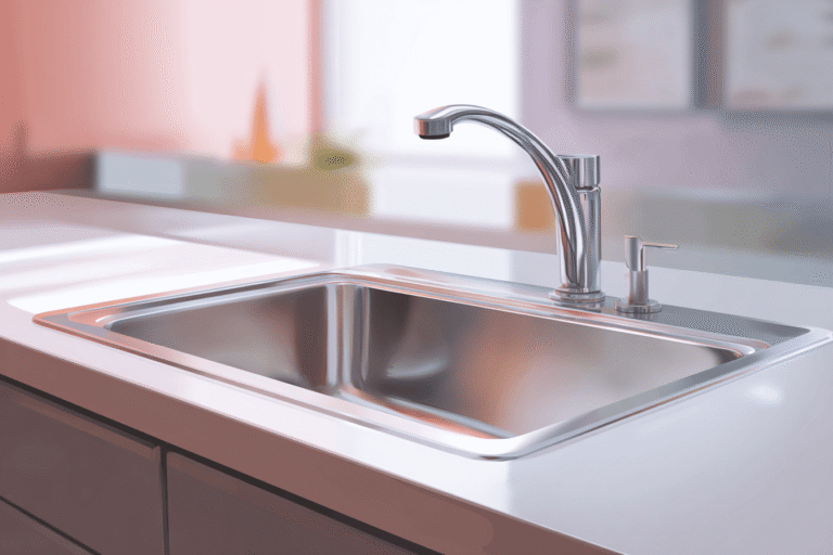 Visuel d'un évier en inox
